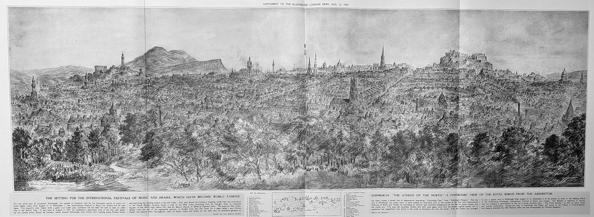 Edinburgh panorama 1949